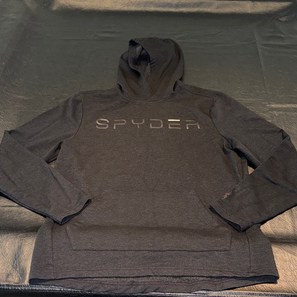 Spyder Men's Dark Gray Hoodie, EUC, size L